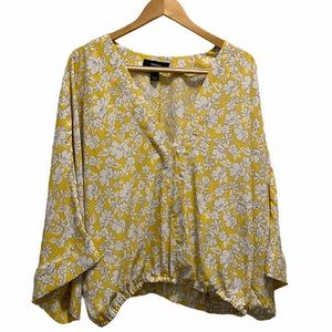 Forever 21 Plus Size 2X Yellow White Floral